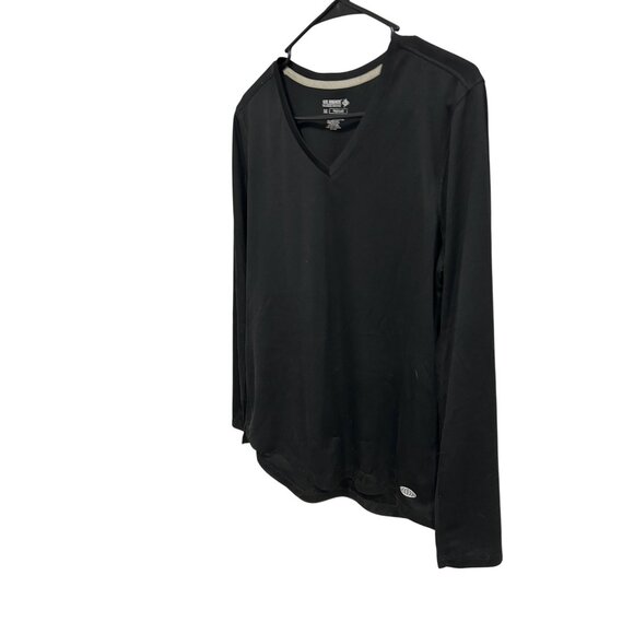 Reel Legends Black Long Sleeve V Neck Freeline Performance Shirt Sz Medium - Picture 3 of 9